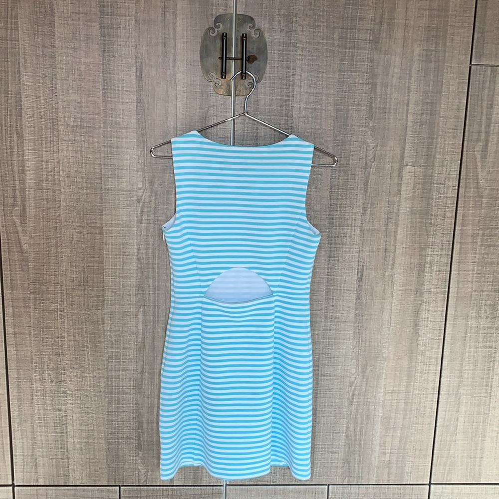 LIlly Pulitzer Shorely Ottoman Stripe Cut‎ Out Dress - Picture 4 of 16